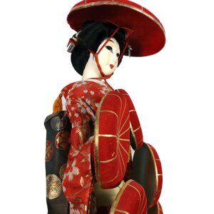 Vintage Japanese Nishi Geisha Doll – “Seven Hats Dance” – 1960s – 24″ Tall